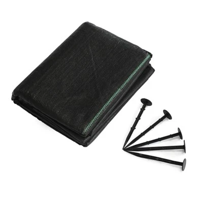 Landscaping Project Black Weed Control Fabric Sheet